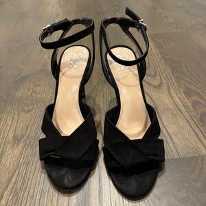 Vince Camuto Jenika Black Suede Heels